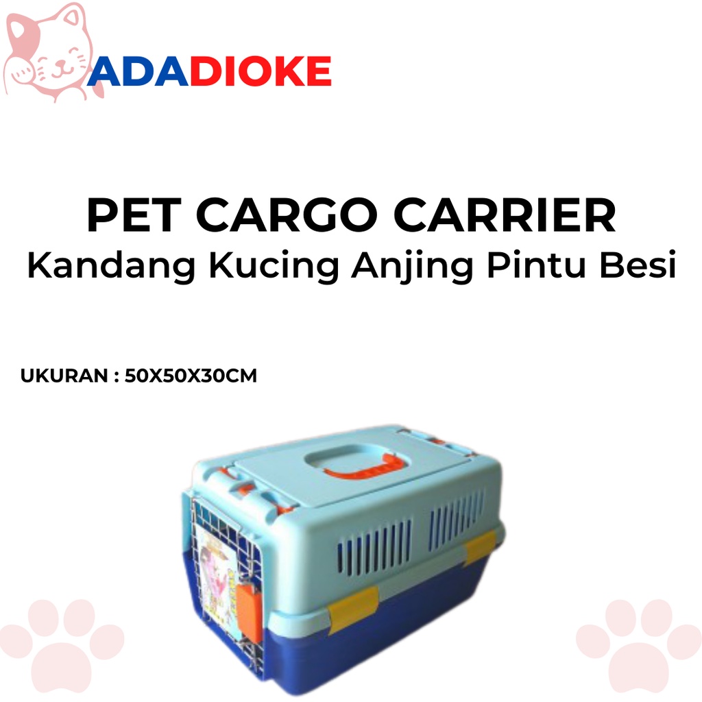 Pet Cargo Carrier Cage Carrying Cat/ Dog Portable Iron Door | Shopee ...