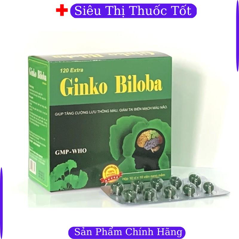 Ginko BILOBA 120MG Vinaphar Box Of 100 Tablets Enhance Blood