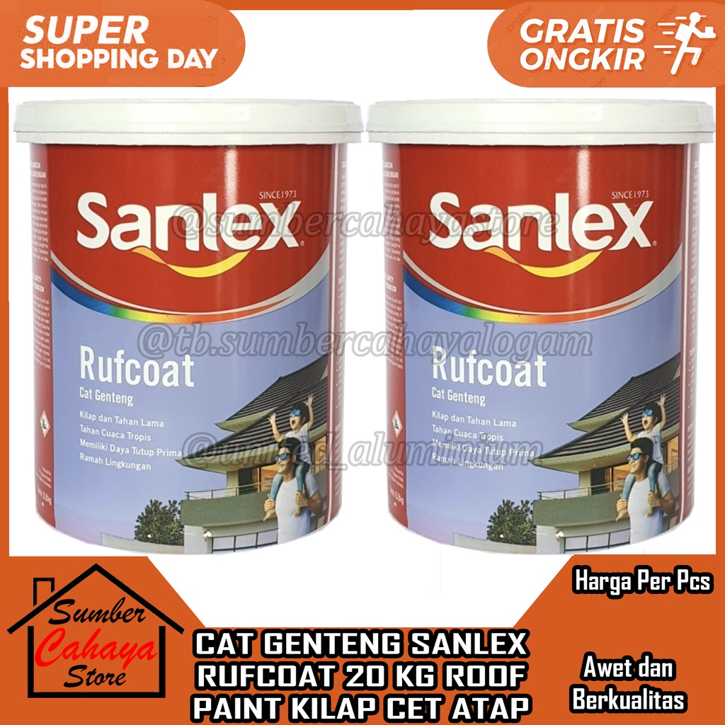 SANLEX RUFCOAT TILE PAINT 20KG 20 KG ROOF COATING COAT ROFCOAT CET ROOF ...