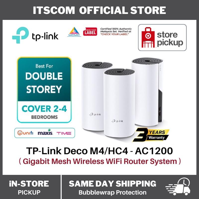 TP-Link Deco E4 | M4 | HC4 (2-3Pack) - AC1200 Whole Home Mesh WIFI ...