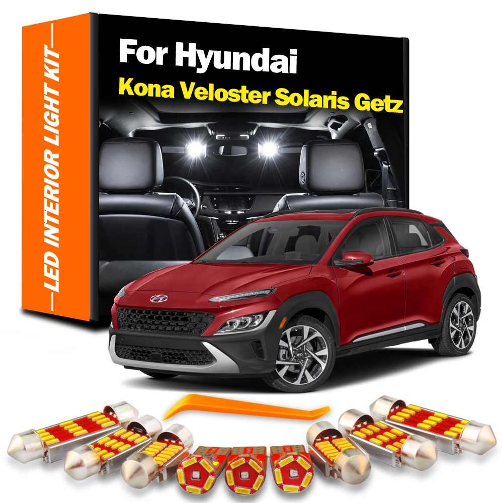Interior LED For Hyundai Kona Veloster FS JS Solaris Getz Canbus ...
