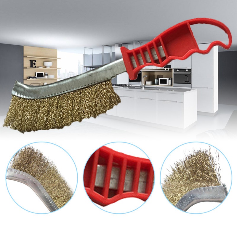 BBQ Grill Steel Wire Brush Cleaning Tools Grills Picnics Barbecue Grill