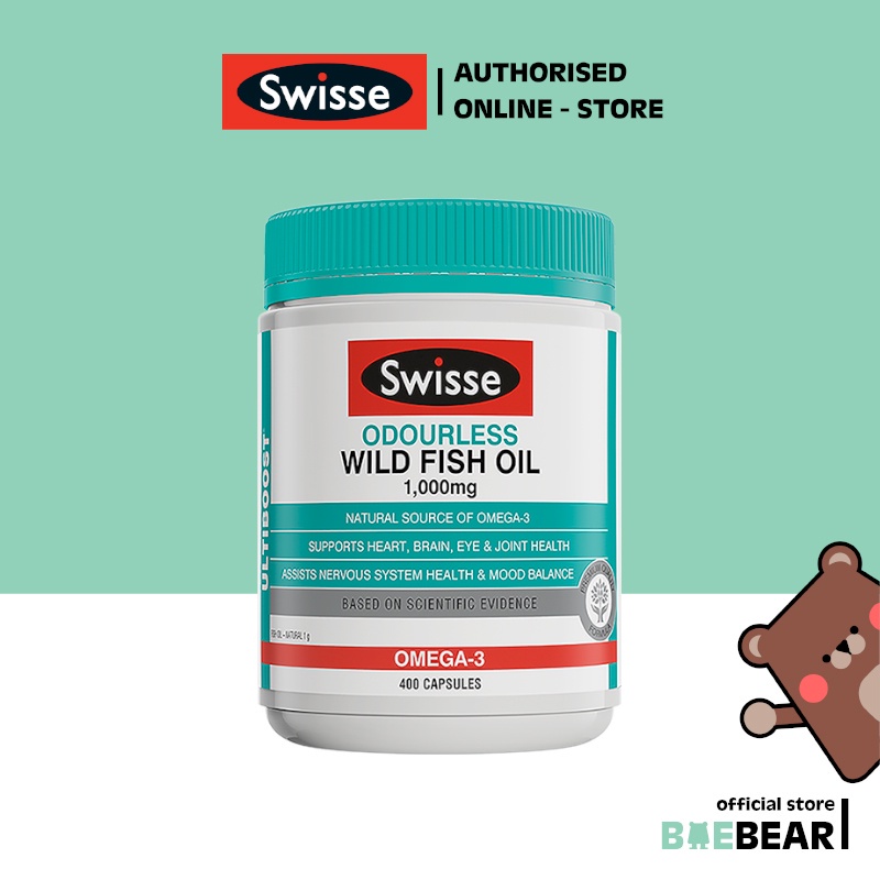 Swisse Fish Oil 1000mg 400 Capsules Swisse High Strength Wild Fish