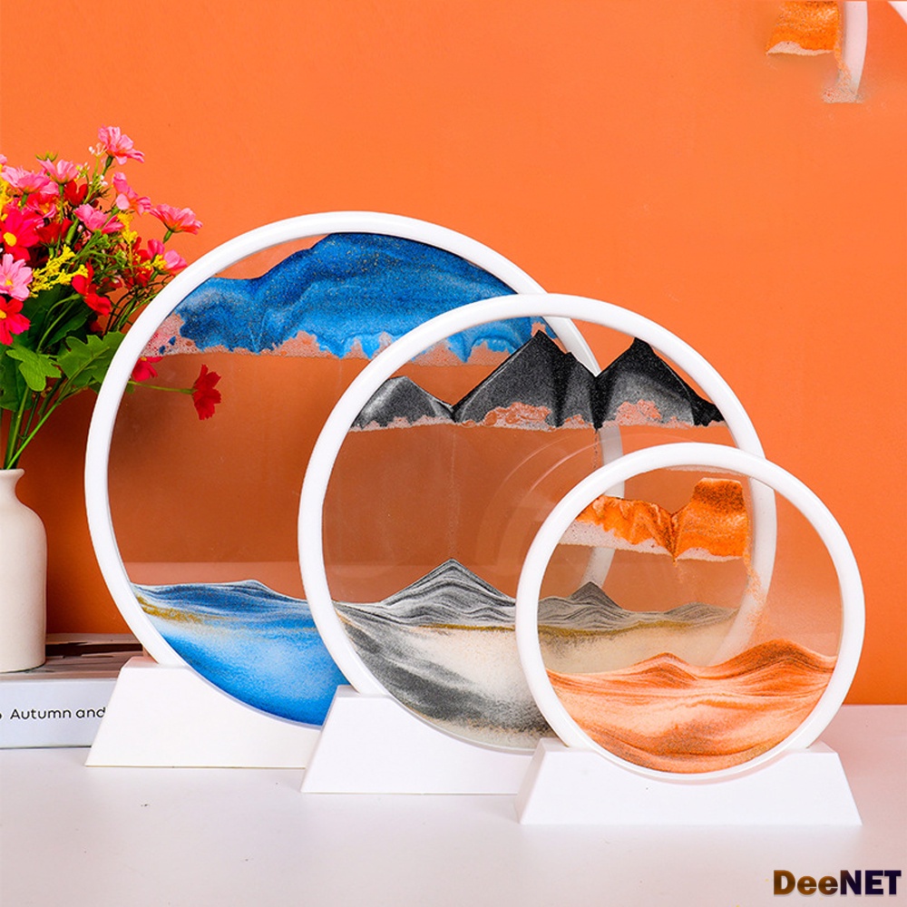 Moving sandscape - Moving Sand Painting art picture - ROUND FRAME ...