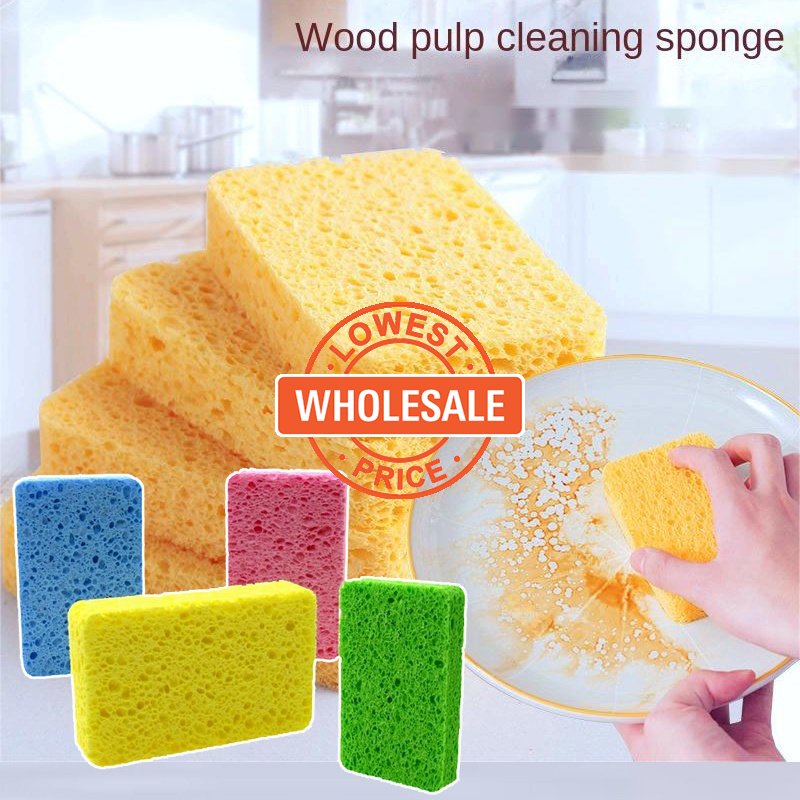 [Wholesale] Kitchen Powerful Scouring Pad Wood Pulp Cleaning Sponge ...