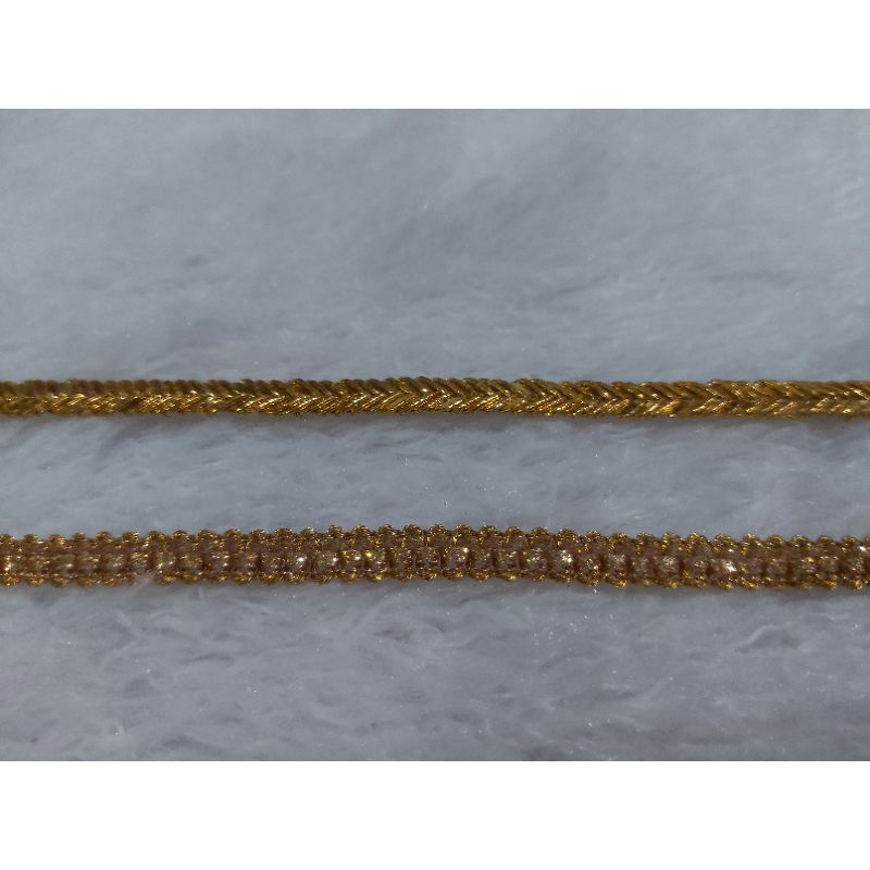 Indian lace gold thread blink ribbon and braid | Shopee Singapore