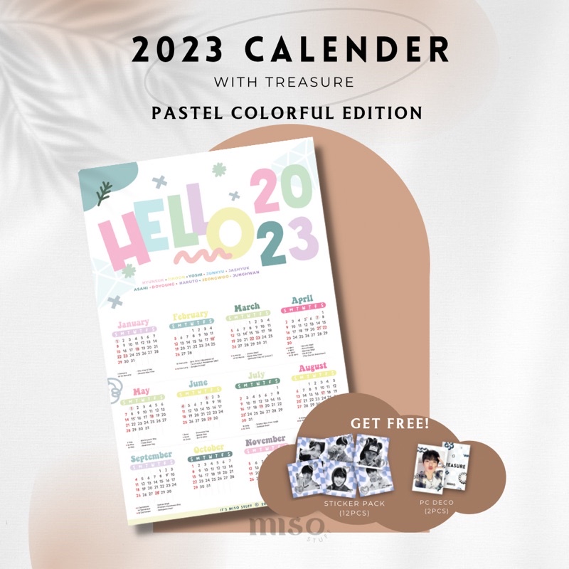 2023 Treasure Calendar / KPop Calendar / Calendar Poster / 2023
