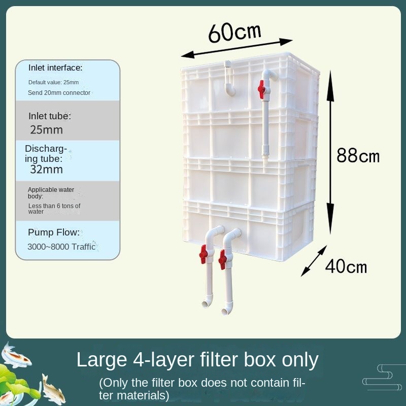 Aquarium Pond Filter Turnover Drip Box Filter Box Water Circulating