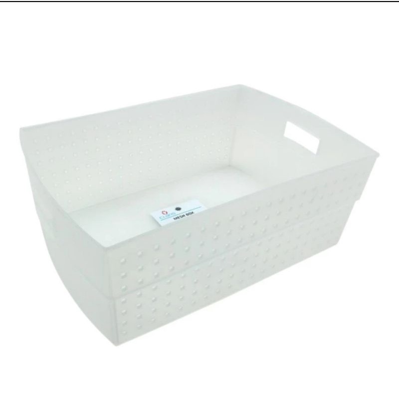 CLARIS Mesh Box L 0552 Aesthetic White Clear Transparent Basket ...