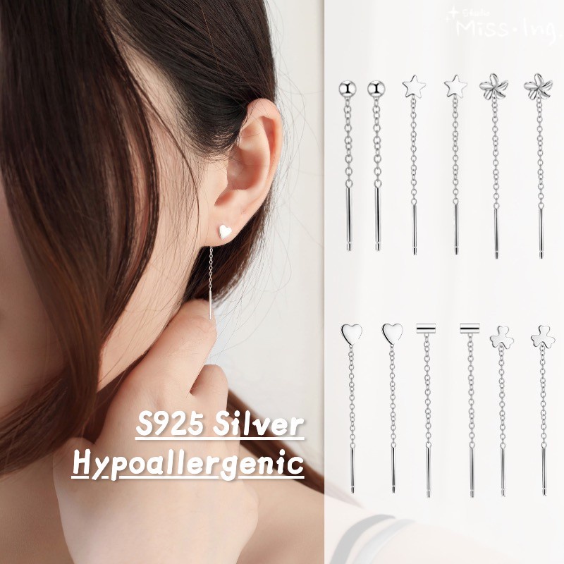 Korean sterling silver earrings hot sale