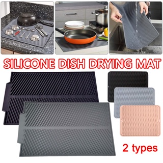 Drain Mat Kitchen Silicone Dish Drainer Mats Large Sink Drying Worktop  Organizer Drying Mat for Dishes Tableware 1pcs 