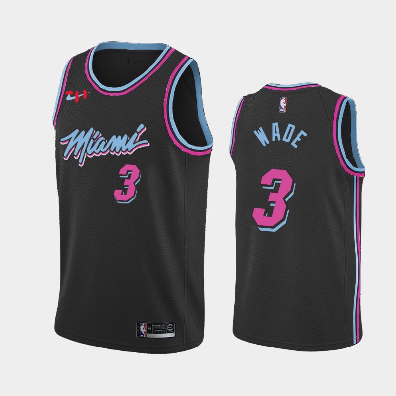 Miami Heat Dwayne Wade #3 City Black Jersey | Shopee Singapore