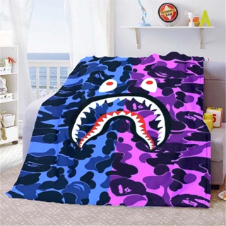 Bape Shark Throw Blanket Ultra Soft Lightweight Bed Blanket Quilt