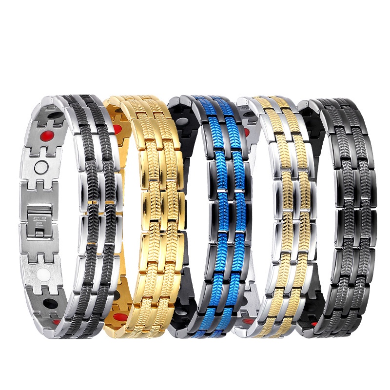 Titanium bracelet with ion magnetic energy sales