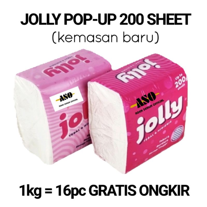 Tisu Tissue JOLLY POP UP 2ply 160 Sheet PROMO !!! - Gambar 3