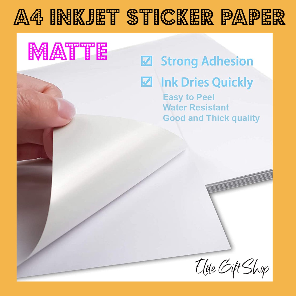 *Local Seller/CHEAPEST!/Ready Stock* A4 Photo Vinyl Sticker Paper