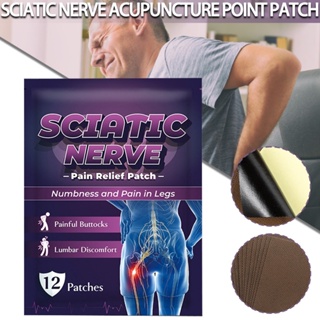 12pcs Sumifun Sciatic Nerve Pain Relief Patch Piriformis Hip