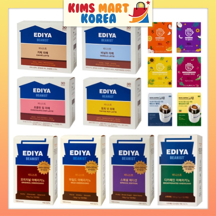 Ediya Beanist Korean Instant Coffee Mix 3 in 1, Americano, Special
