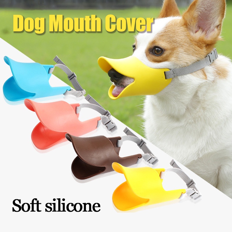 SG Pet Dog Mouth Cover Silicone Duck Mouth Mask Anti Bite Stop Barking