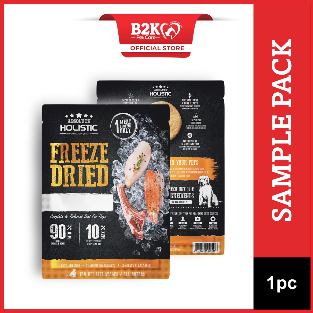 [Trial Pack] Absolute Holistic Freeze Dried Raw Patties for Dogs (1 pc