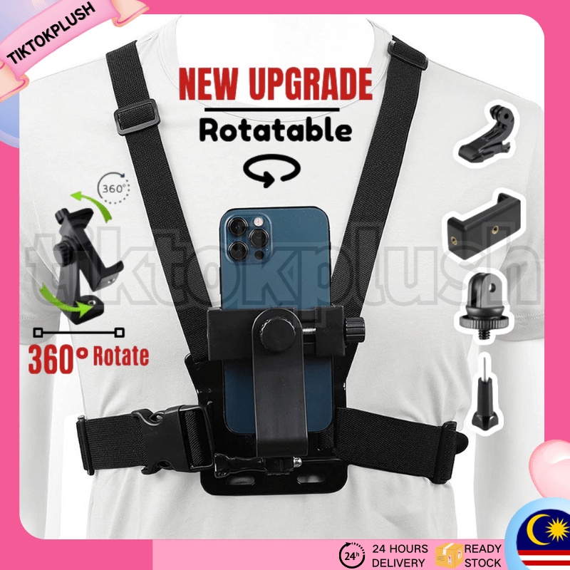 Cheap Mobile Phone Chest Mount Harness Strap Holder Cell Phone Clip