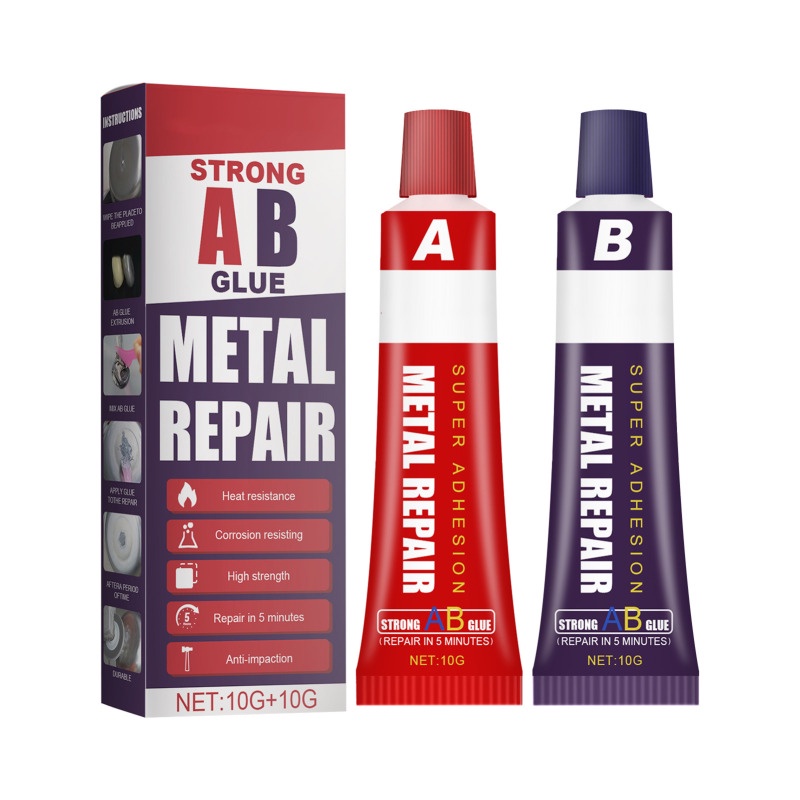 2Pcs Metal Repair Glue Industrial Heat Resistance Adhesive For Rebar
