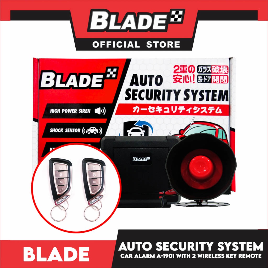 Blade Car Alarm A-1901 Auto Security Keyless Entry System With Anti ...