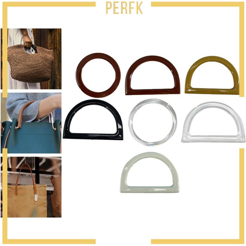 [Perfk] Wooden Purse Handbag Bag Handle Replacement Wood DIY Crafts Bag