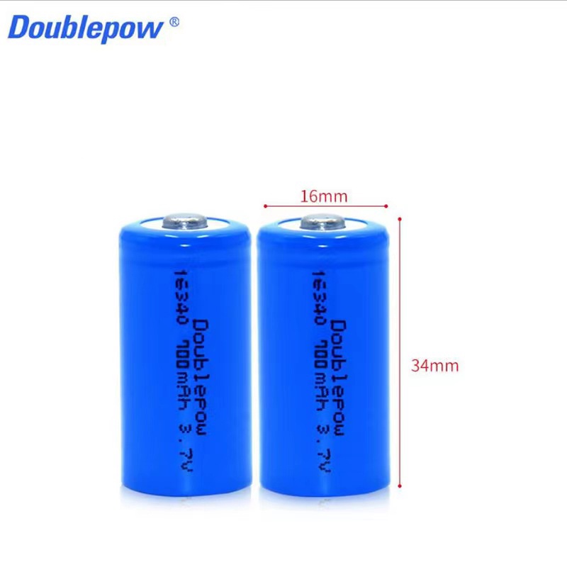 Doublepow 3.7V 700mAh 16340 rechargeable battery CR123A lithium battery