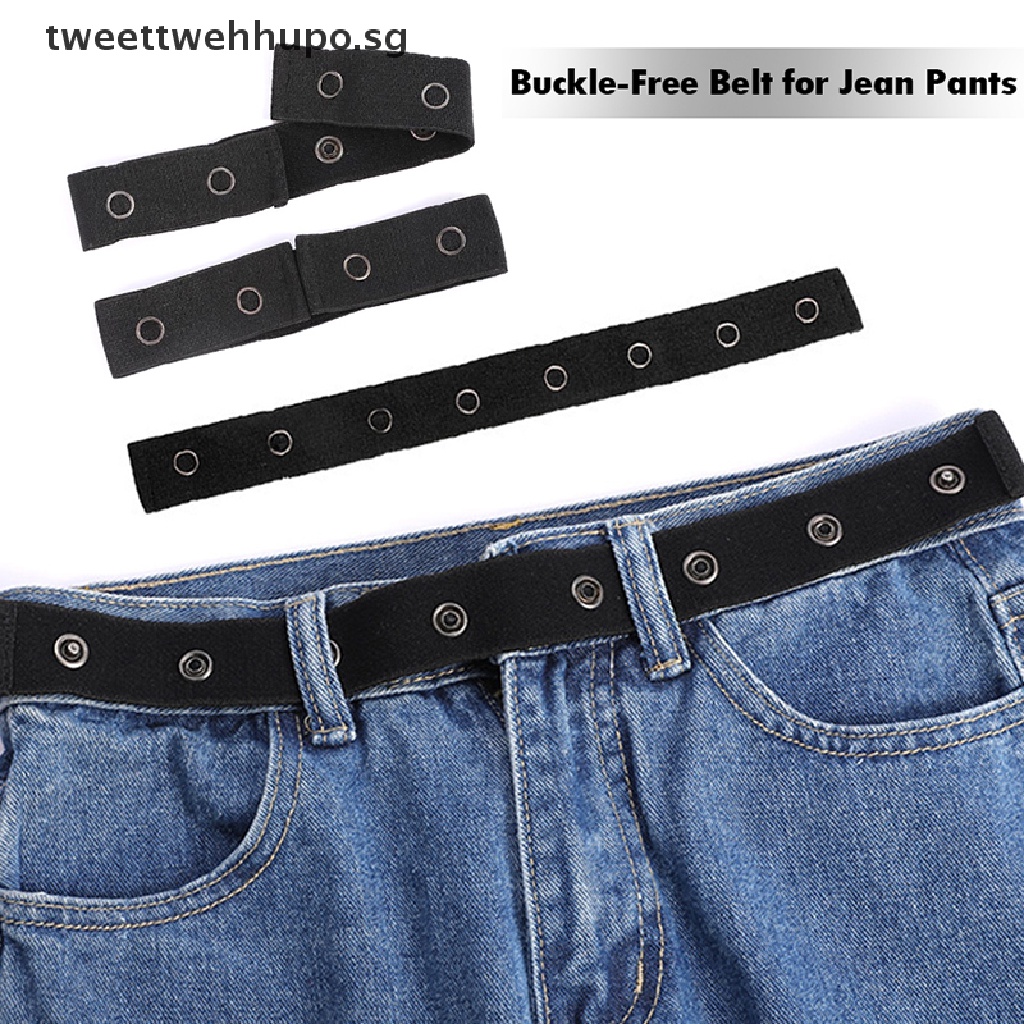 TWE Belts for Women Buckle-free Elastic Invisible for Jeans Belt ...