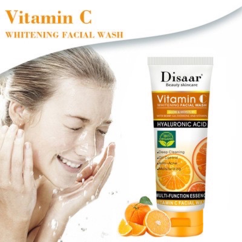 Disaar Vitamin C Whitening Brightening Facial Wash (100ml) | Shopee ...