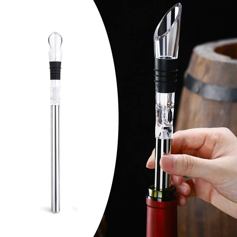 2 in1 Ice Red Wine Chiller Sticks Wine Pourer Cooling Stick Beer