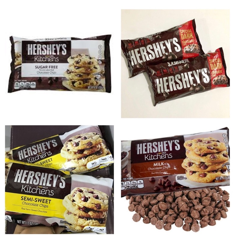 Hershey's Chocolate Baking Chips (Special Dark, Milk, Semisweet, Sugar ...