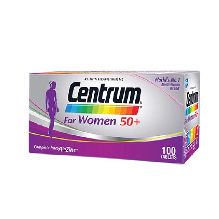 100 tablets Centrum Multivitamin for Women 50+, Vitamin C, Iron