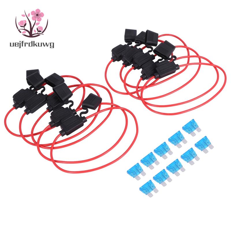 Inline Fuse Holder ATC/ATO Addacircuit Car Fuse Holder 10 Pack Fuse