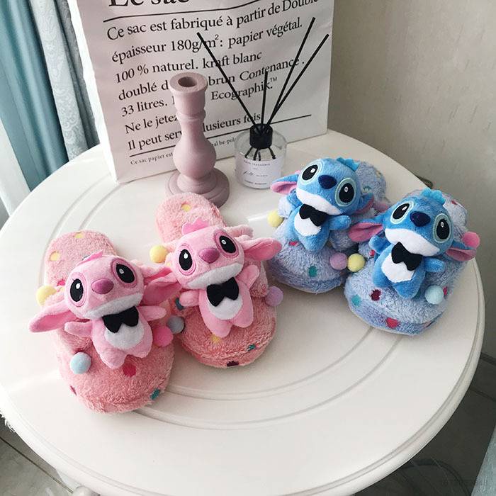 Kawaii Stitch Plush Slippers Lilo Stitch Stuffed