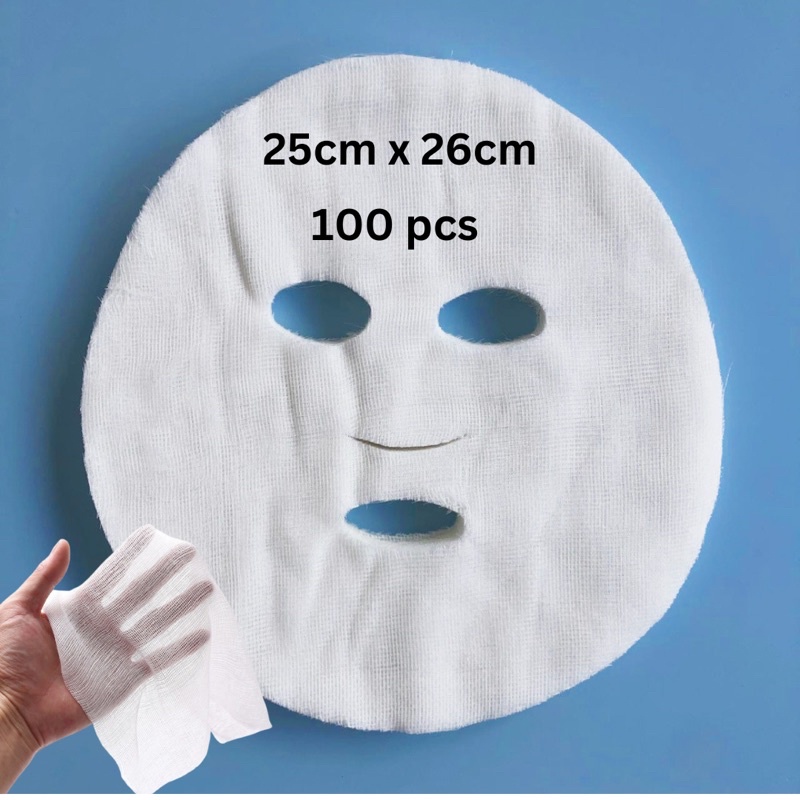 100pcs Disposable Face Gauze Mask Paper Sheet Beauty Salon Special ...