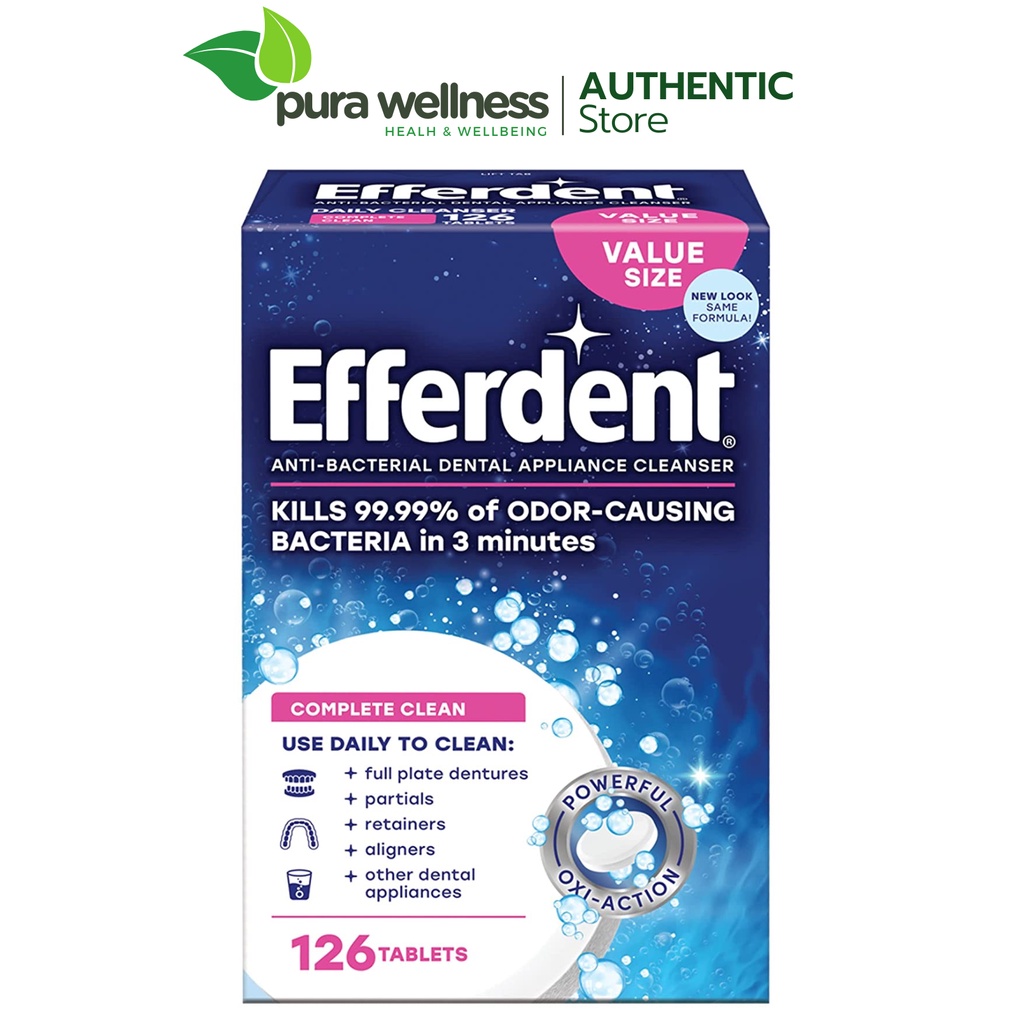 Efferdent Complete Clean Effervescent Tablets Clean And Clean Denture
