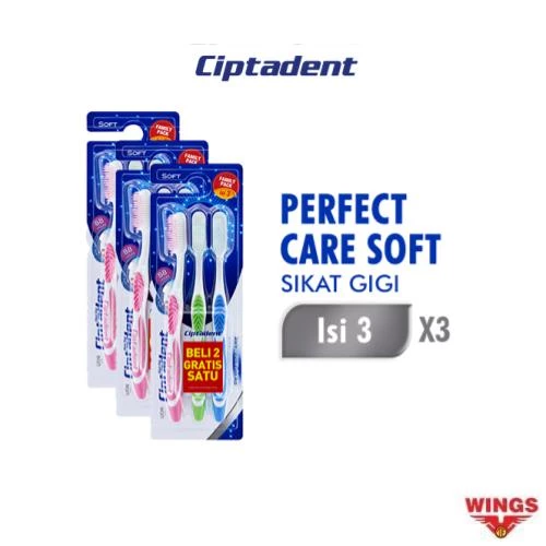 Ciptadent Sikat Gigi Perfect Care Soft Kotak Isi 3 Pcs x3 - Gambar 3