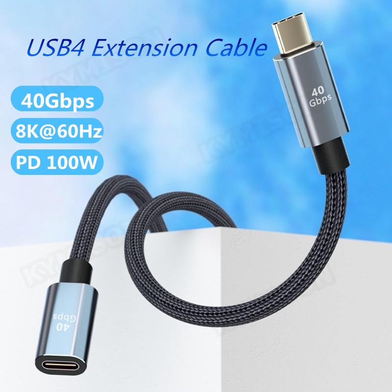 thumbnail image 2 of Jimier Thunderbolt 3 USB-C To USB-C Cable - 40Gbps, 100W, 8K@60Hz, USB4.0 (80cm) 2 of 5