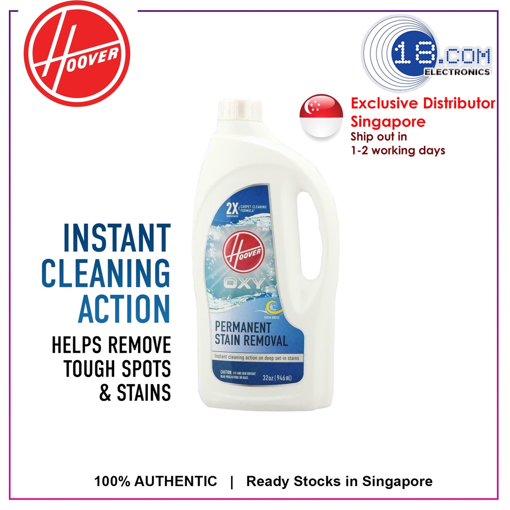 Hoover Oxy Permanent Stain Remover Carpet Cleaner Solution 32oz/946ml