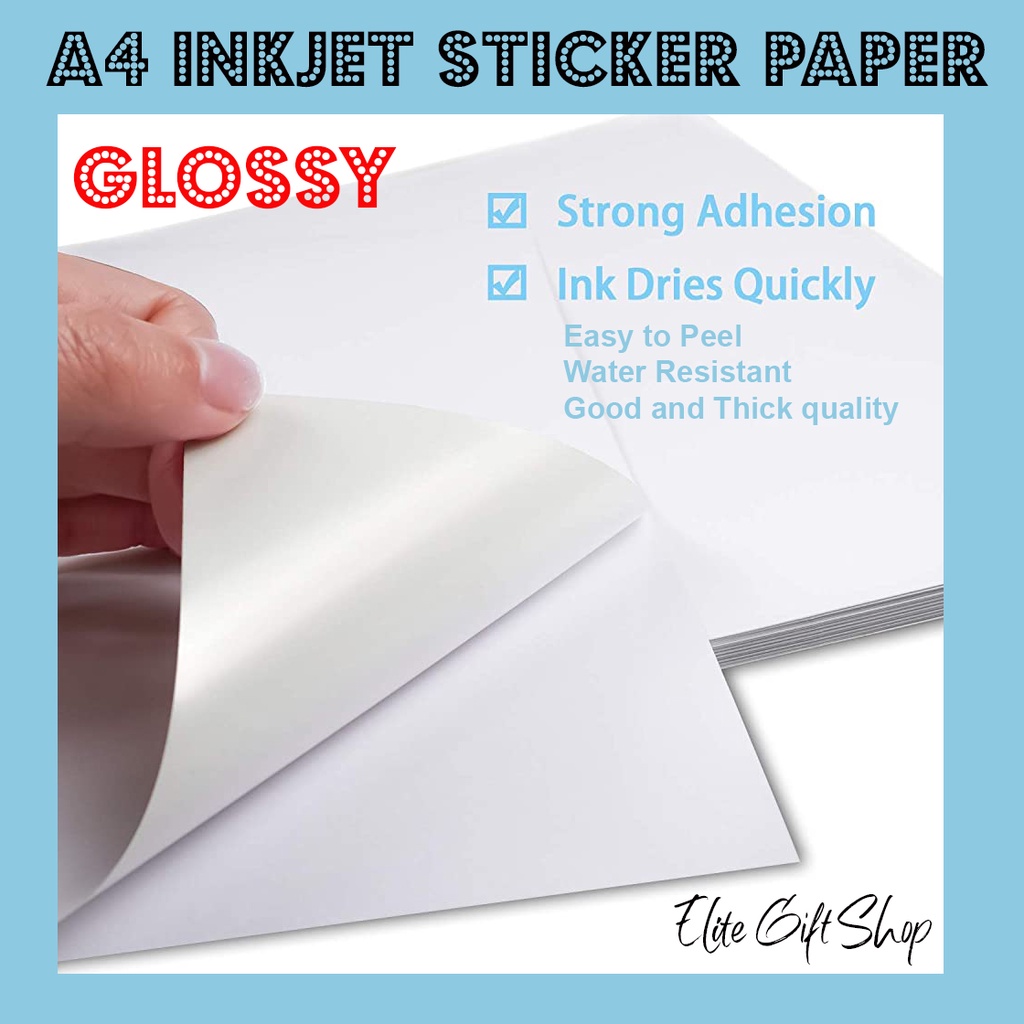 *Local Seller/CHEAPEST!/Ready Stock* A4 Photo Vinyl Sticker Paper