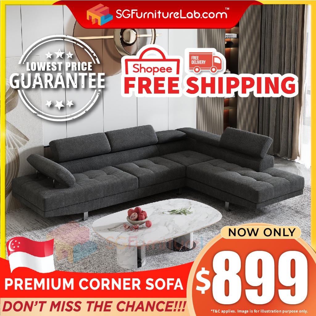 【PREORDER,DELIVER FROM JB 20/1】𝐒𝐆𝐅𝐔𝐑𝐍𝐈𝐓𝐔𝐑𝐄𝐋𝐀𝐁™MONROE L Shape Sofa L