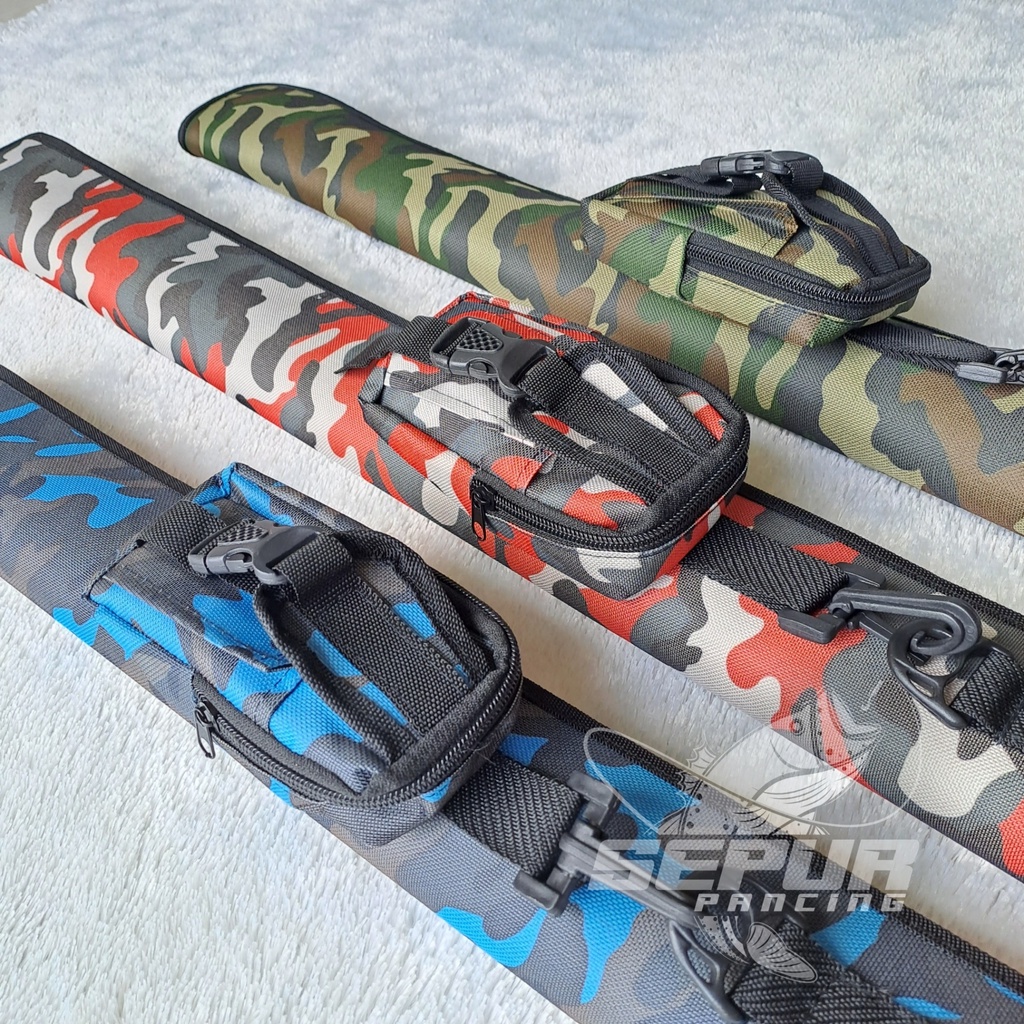 Samurai Hard Case Fishing Rod Bag/Camo Motif Tile Bag (80cm100cm