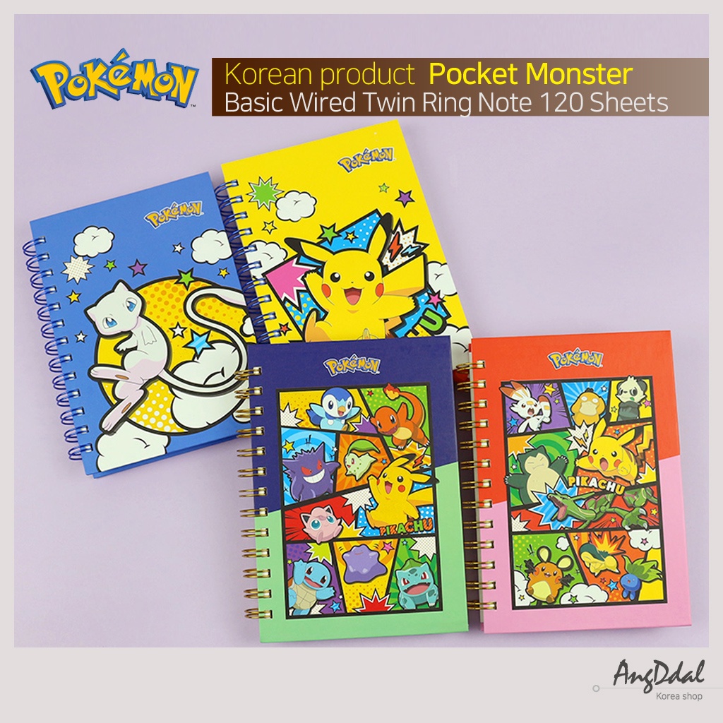 [Pocket Monster] Pokemon Basic Wired Twin Ring Note Random 120 Sheets ...