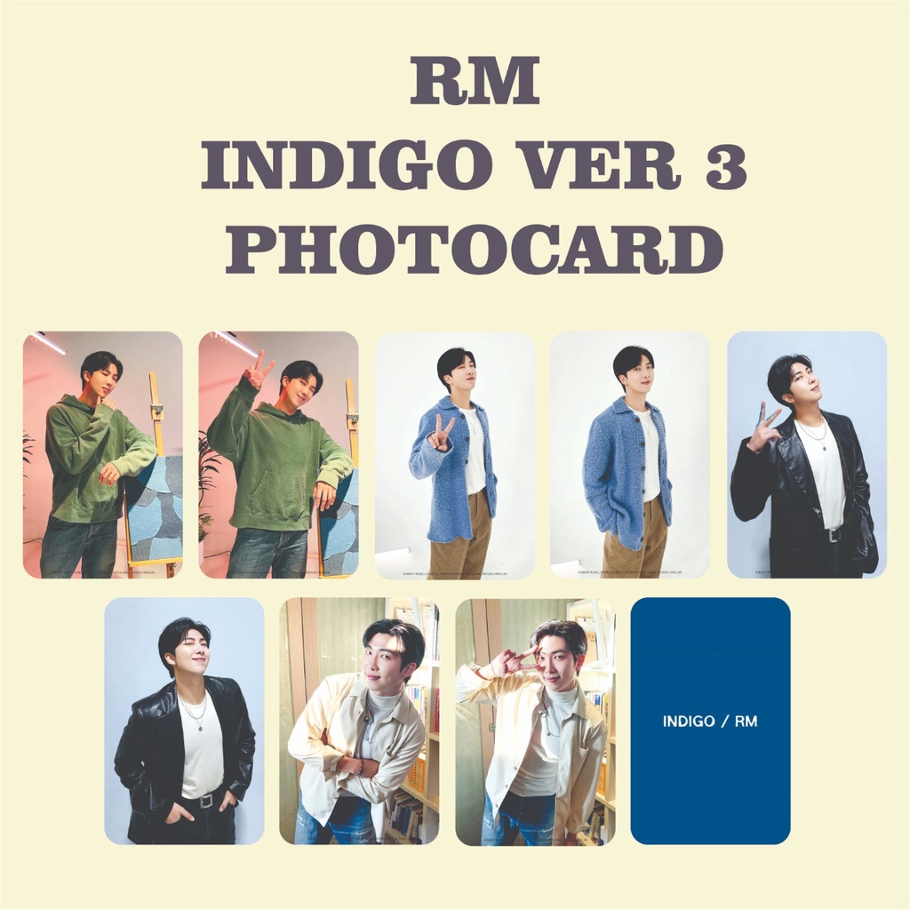 KUKIRA] RM Kim Namjoon Indigo Photocard Album | Shopee Singapore