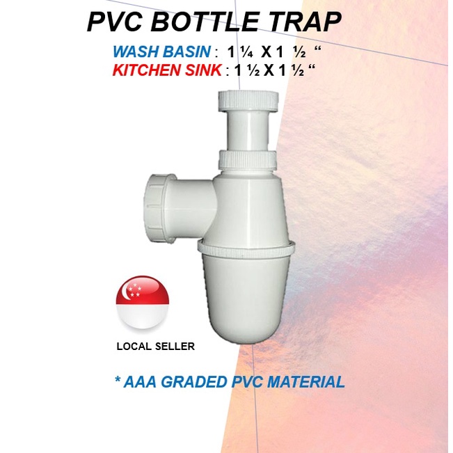 PVC BOTTLE TRAP FOR WASH BASIN OR KITCHEN SINK Shopee Singapore