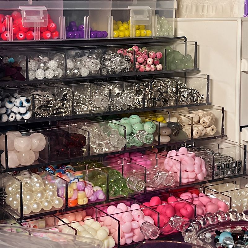 Handmade Beaded Storage Box Scattered Beads DIY Material Package ...