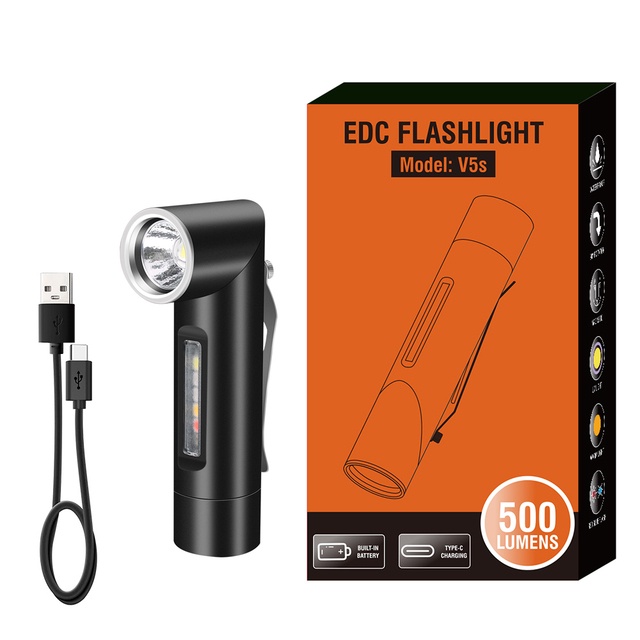 V5S Mini LED Flashlight with XML2 11 Modes Torchlight Ultra Bright Waterproof UV Light