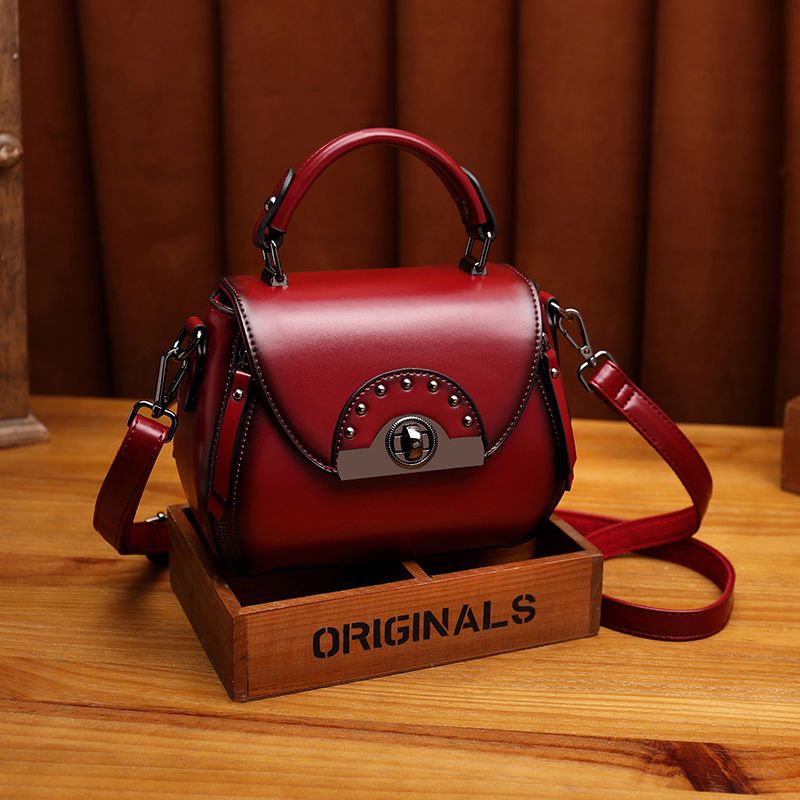 [Yisen] genuine leather shoulder bag women's bag new all-match shoulder retro fashion cowhide women's small crossbody handbag DFVR